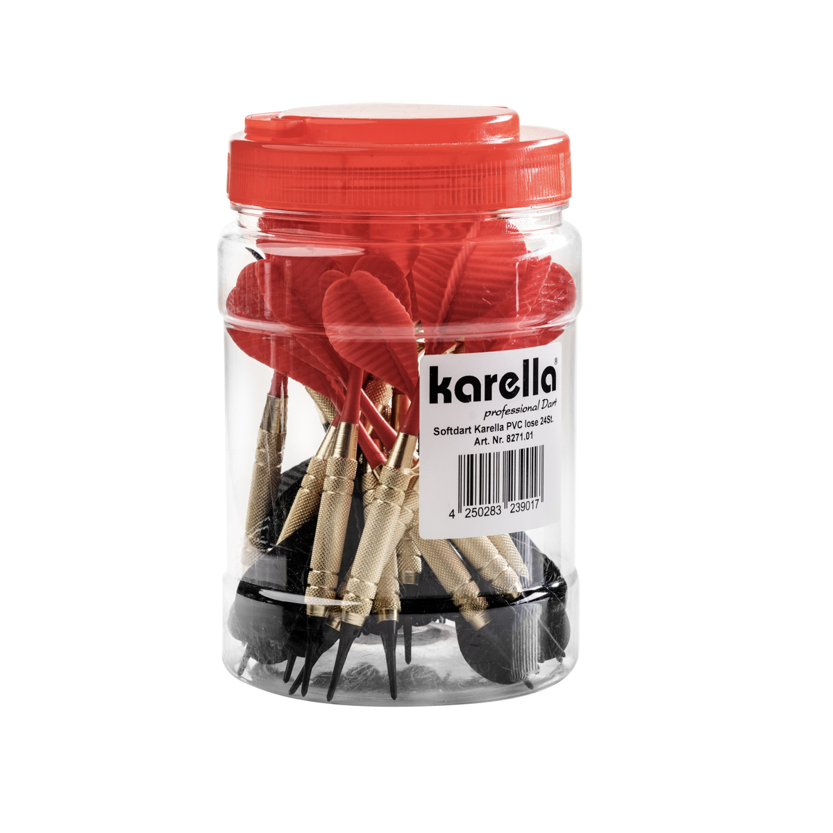 Softdart Karella PVC 24 pcs. Red and black