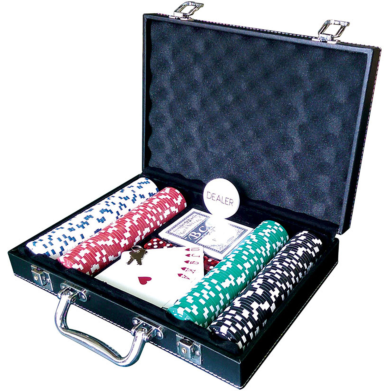 Poker Set Etui Kunstleder 200 Chips