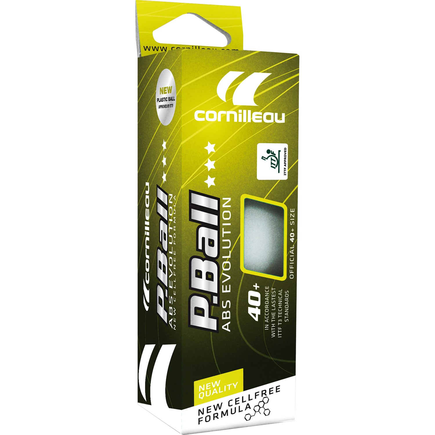 Cornilleau table tennis balls P-ball *** white 3 pcs.