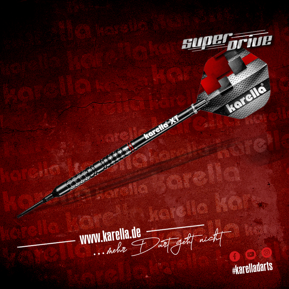 Softdart Karella SuperDrive black, 90% Tungsten, 18g or 20g