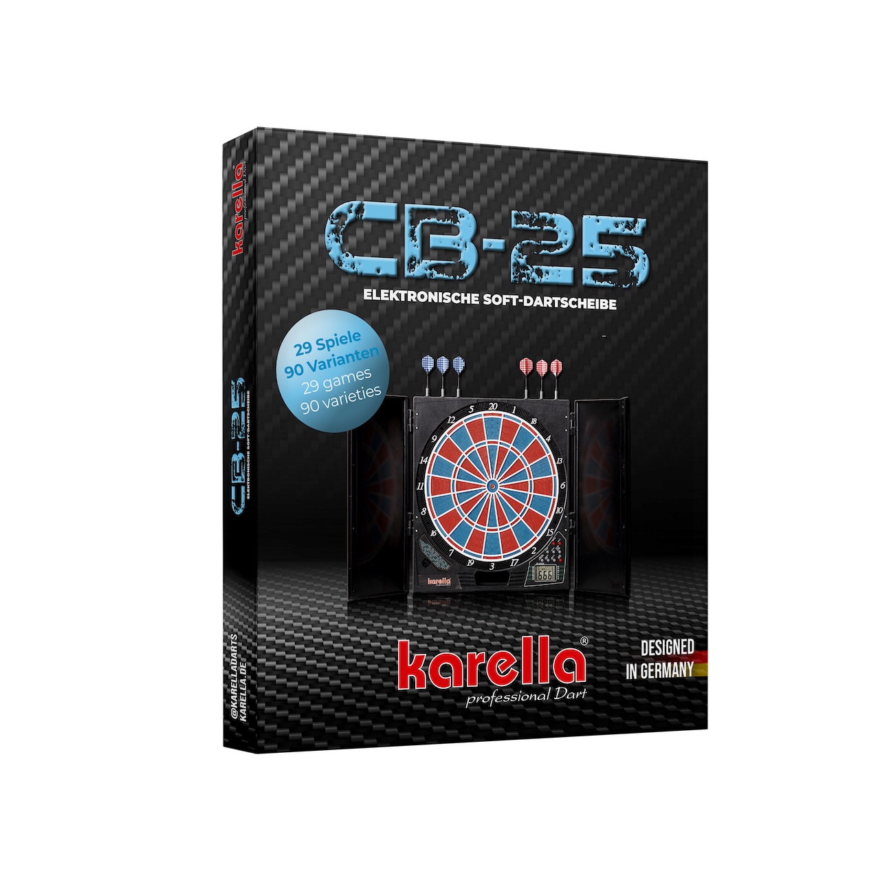 Karella CB 25 dart machine with cabinet