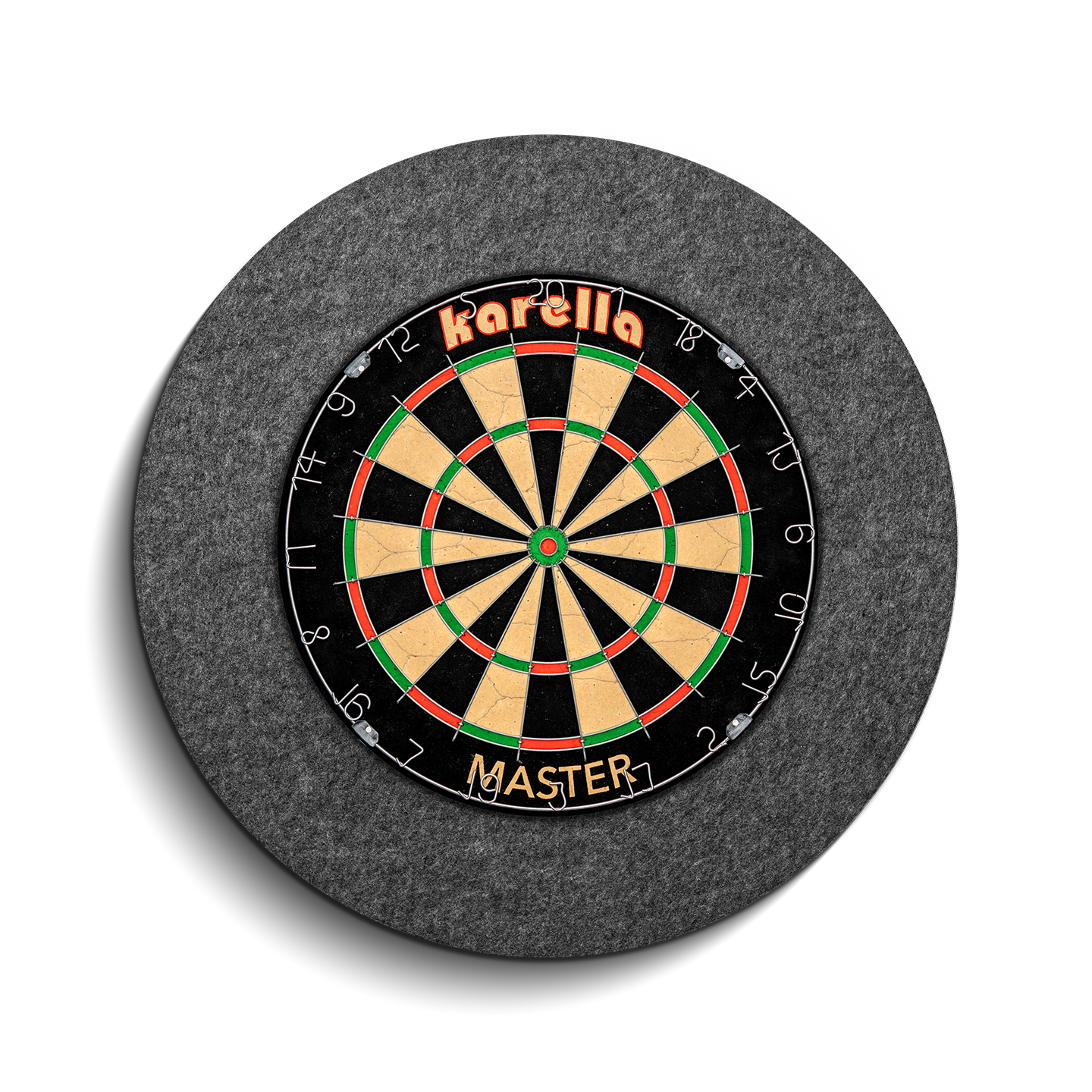 Karella sound insulation for stone dartboards with integrated surround/stop ring