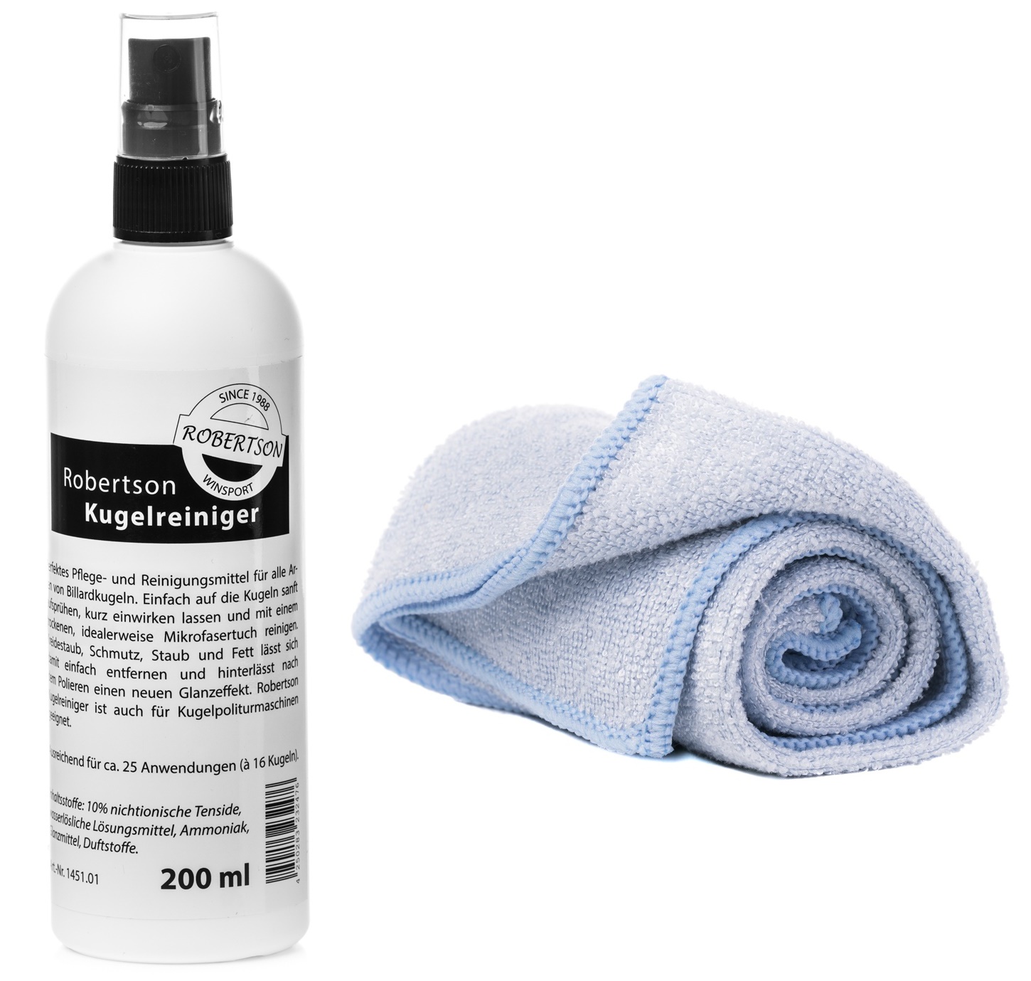 Ball cleaner Robertson 200ml incl. microfibre cloth