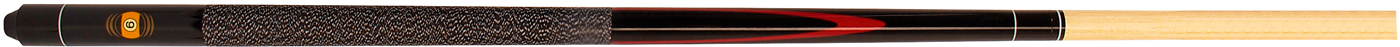 Pool cue hardwood 2-piece 145 cm 9-ball red flame