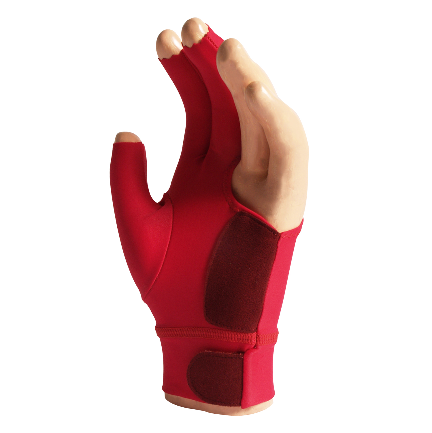IBS billiard glove Pro clear red one size