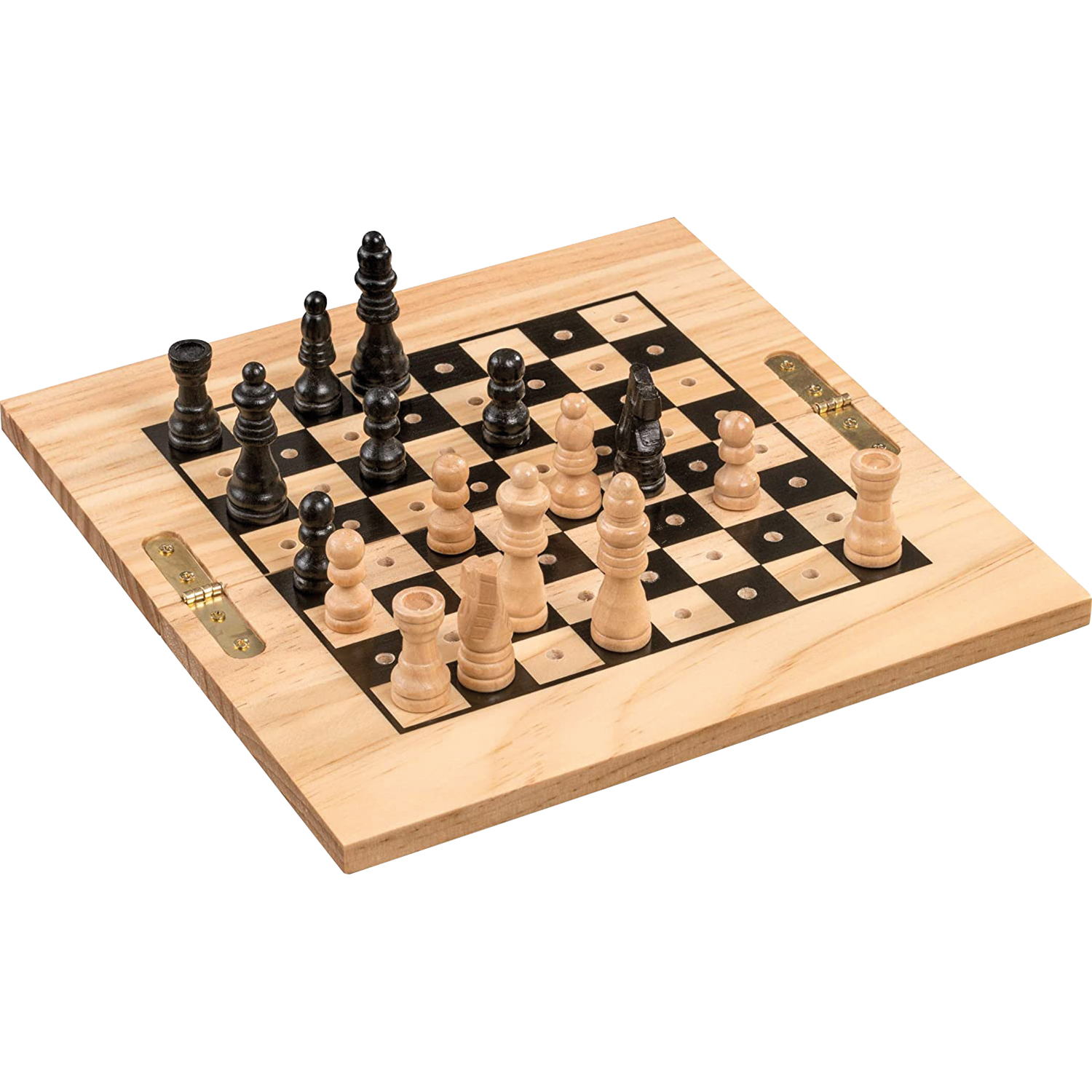 Philos travel chess game with pin