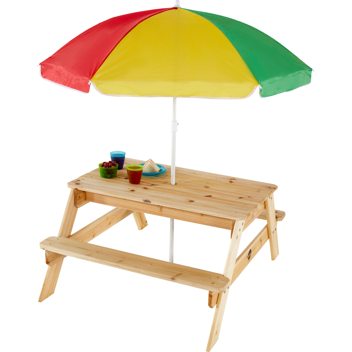 Picnic table with parasol Plum