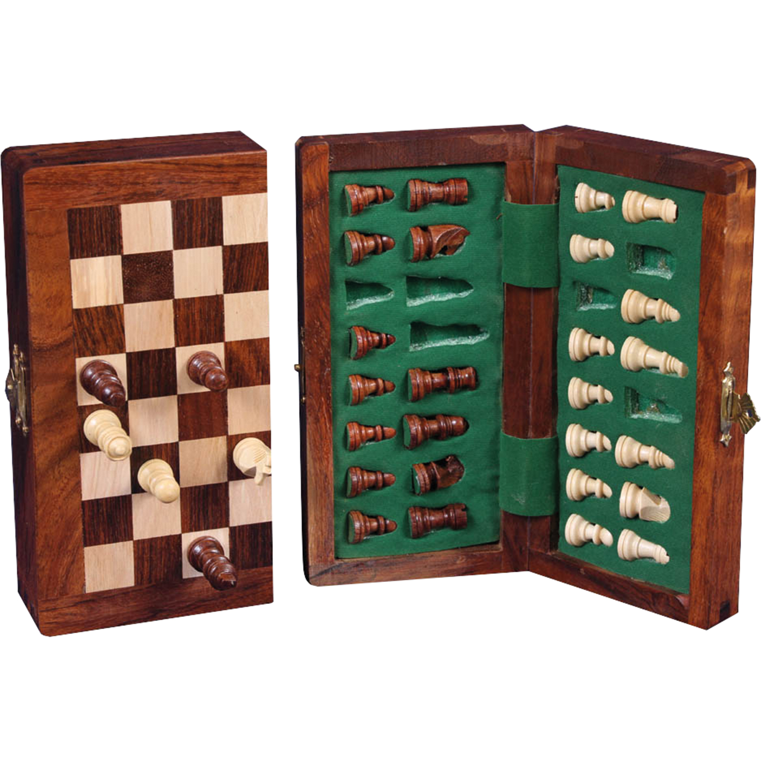 Schachspiel magnetisch15x30cm Holz