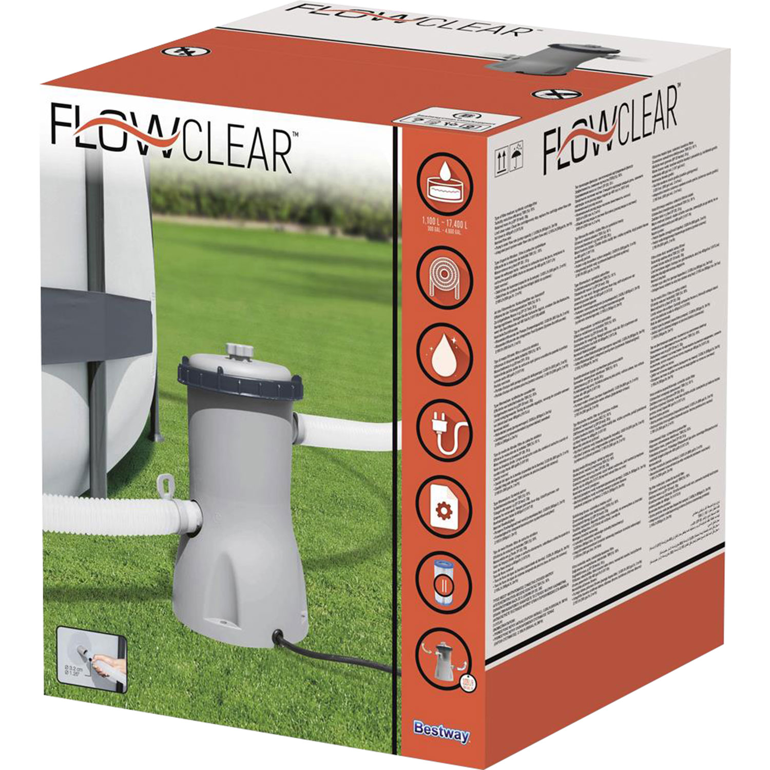 Bestway Flowclear Schwimmbad-Filterpumpe 3028 l/Stunde