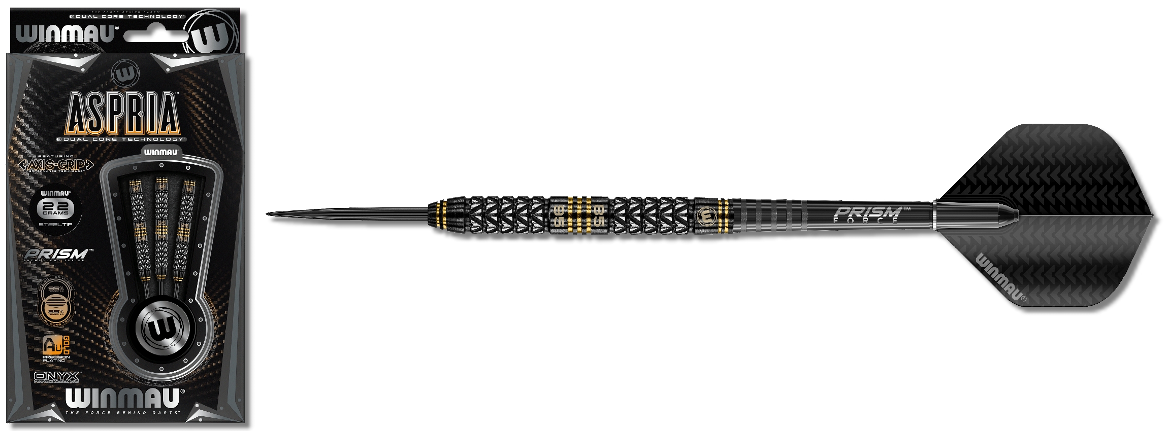 Winmau Aspria Onyx Coating steel dart 1409 22 g and 24 g