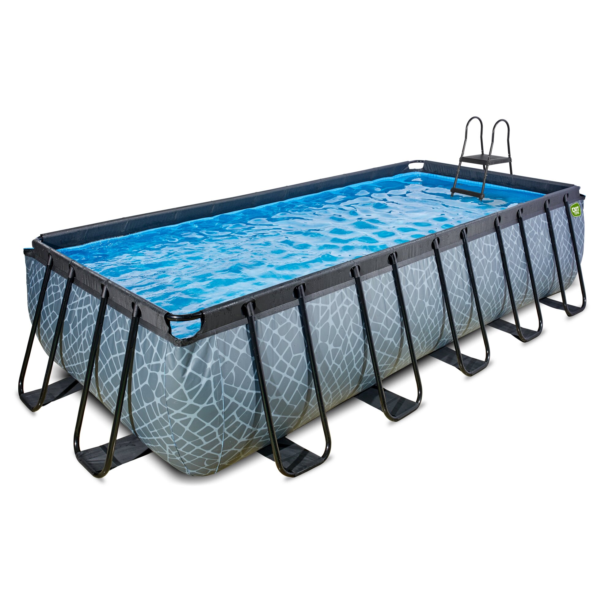 EXIT Stone pool 540x250x122cm with sand filter pump - grey